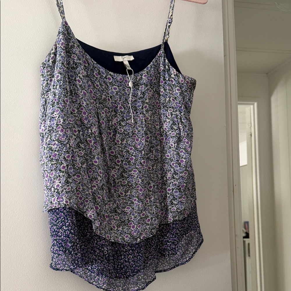 Joie Purple and Blue Floral Camisole